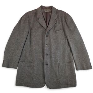 Vintage Y2K Vestimenta Grey Cashmere Wool Blend Blazer 54R Made In Italy READ